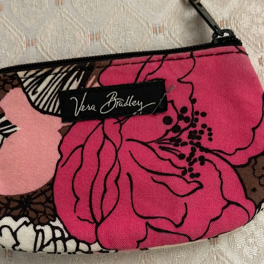 Vera Bradley floral ID wallet pink and black pattern - Picture 3 of 6